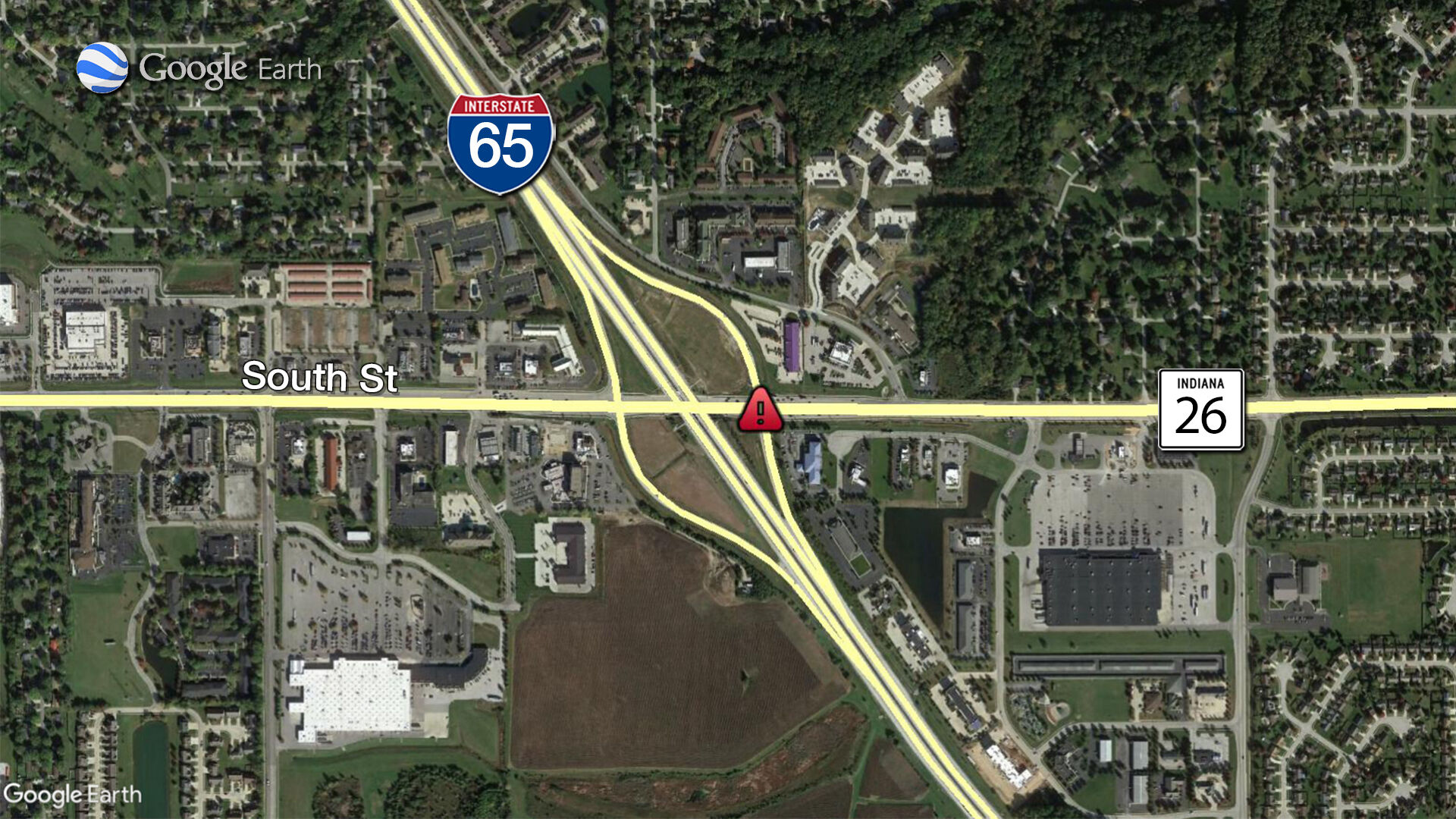 State Road 26 Exit Incident Map